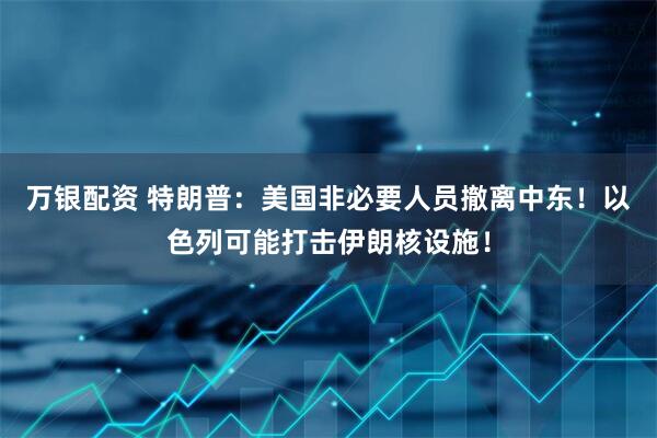 万银配资 特朗普：美国非必要人员撤离中东！以色列可能打击伊朗核设施！