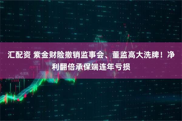 汇配资 紫金财险撤销监事会、董监高大洗牌！净利翻倍承保端连年亏损