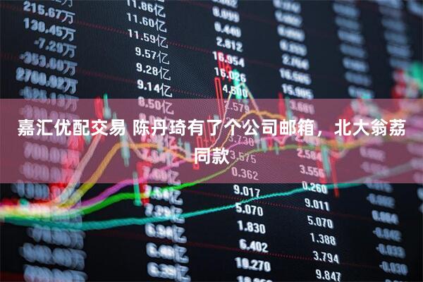 嘉汇优配交易 陈丹琦有了个公司邮箱，北大翁荔同款
